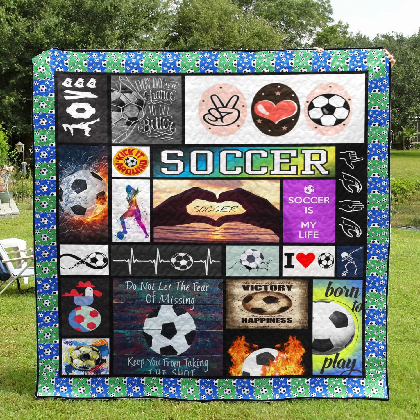 Soccer In My Heart PKTM2405113 Quilt Blanket