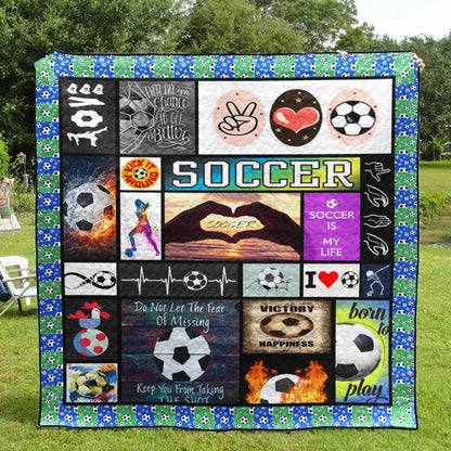 Soccer In My Heart PKTM2405113 Quilt Blanket