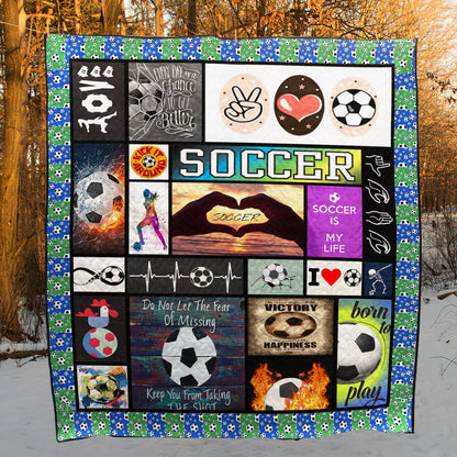 Soccer In My Heart PKTM2405113 Quilt Blanket