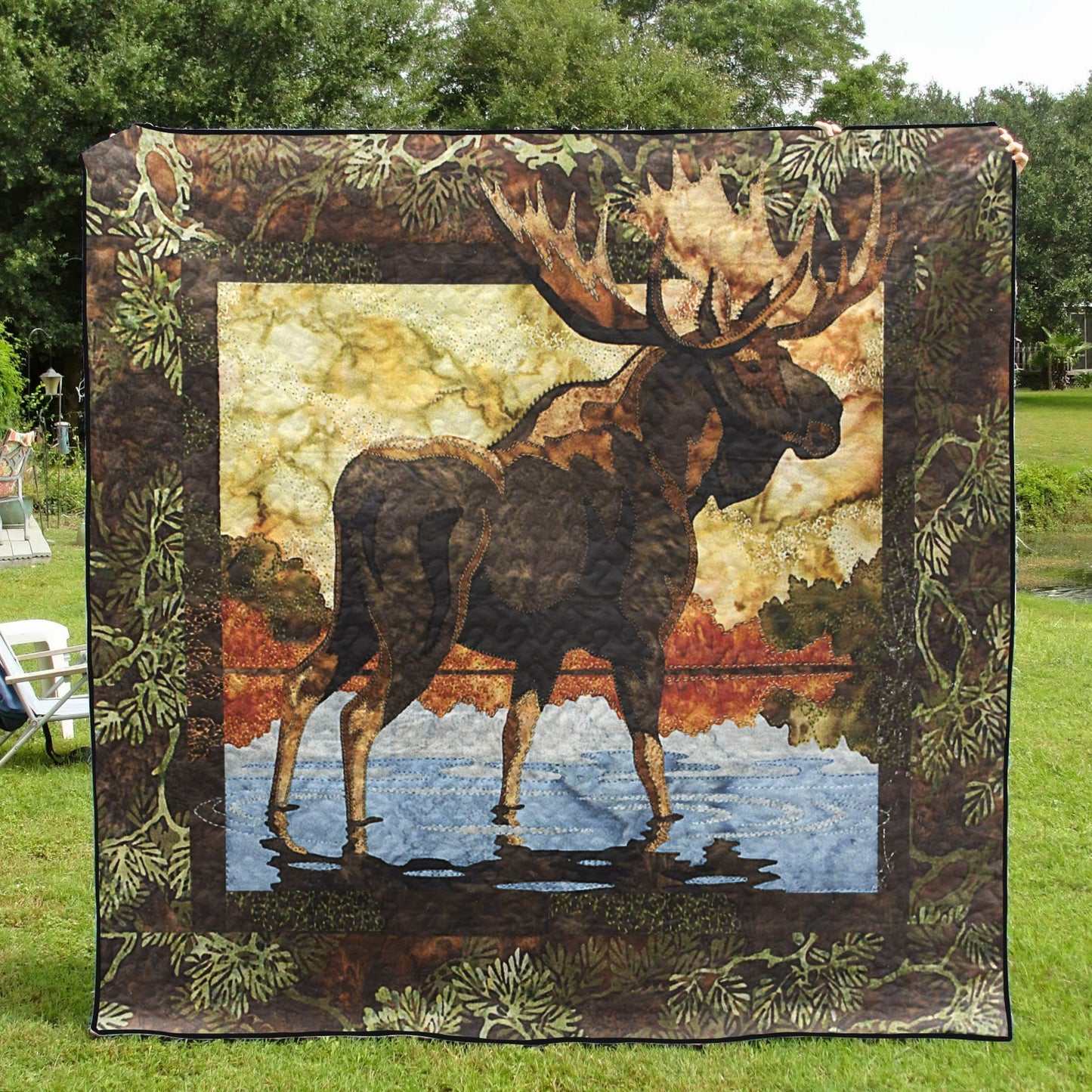 Moose CLA020715 Quilt Blanket