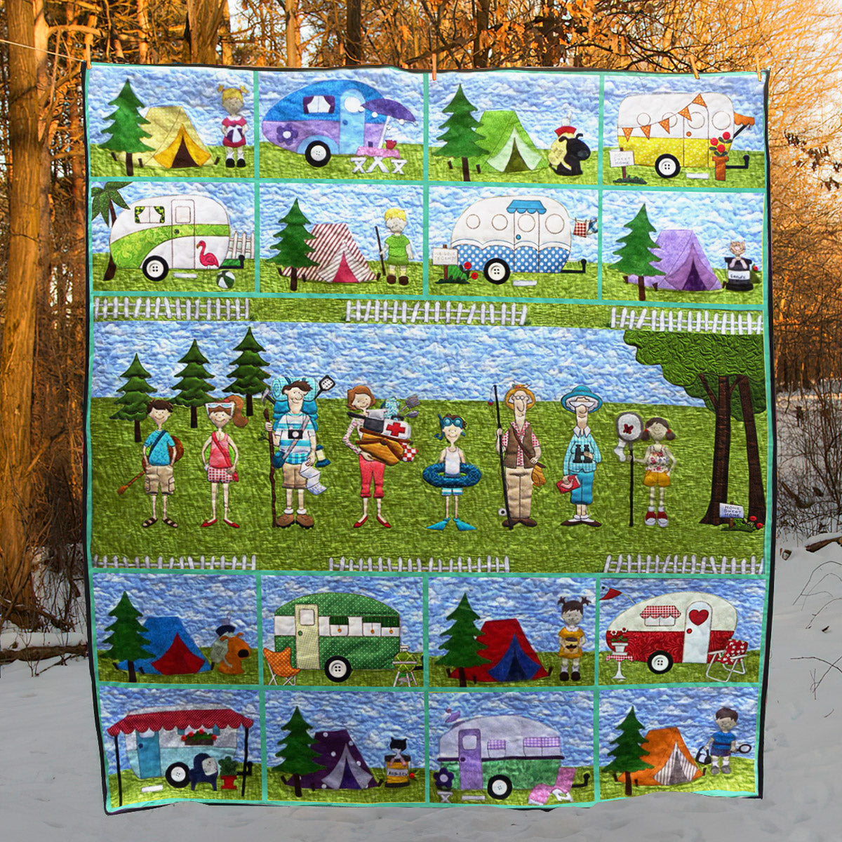 Camping BI060707B TBG Quilt Blanket