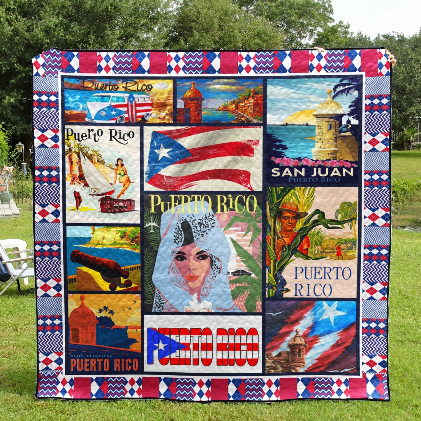 Puerto Rico QH060706B TBG Quilt Blanket