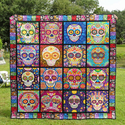 Skull BI080704B TBG Quilt Blanket