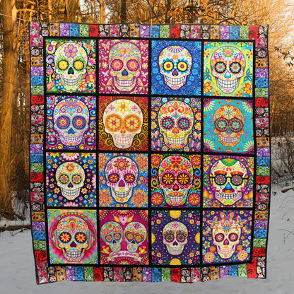 Skull BI080704B TBG Quilt Blanket