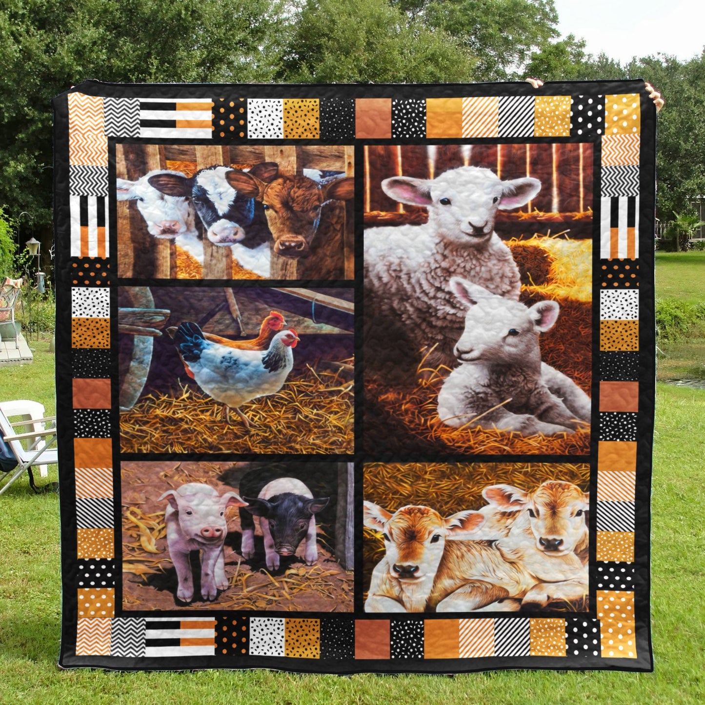 Friends In Farm PKT200618 Quilt Blanket