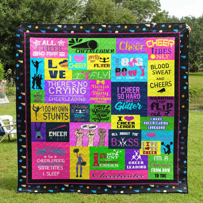 I Cheer So Hard I Sweat Glitter PKT210654 Quilt Blanket