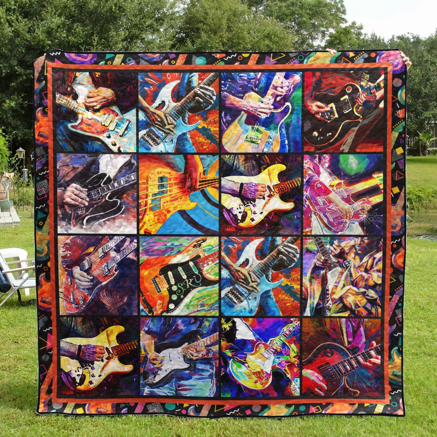 Guitar YE080705A TBG Quilt Blanket