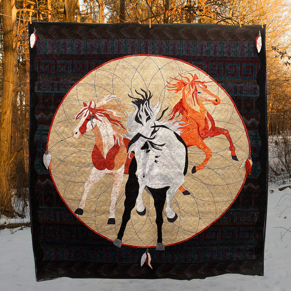 Horse CLM020763 Quilt Blanket