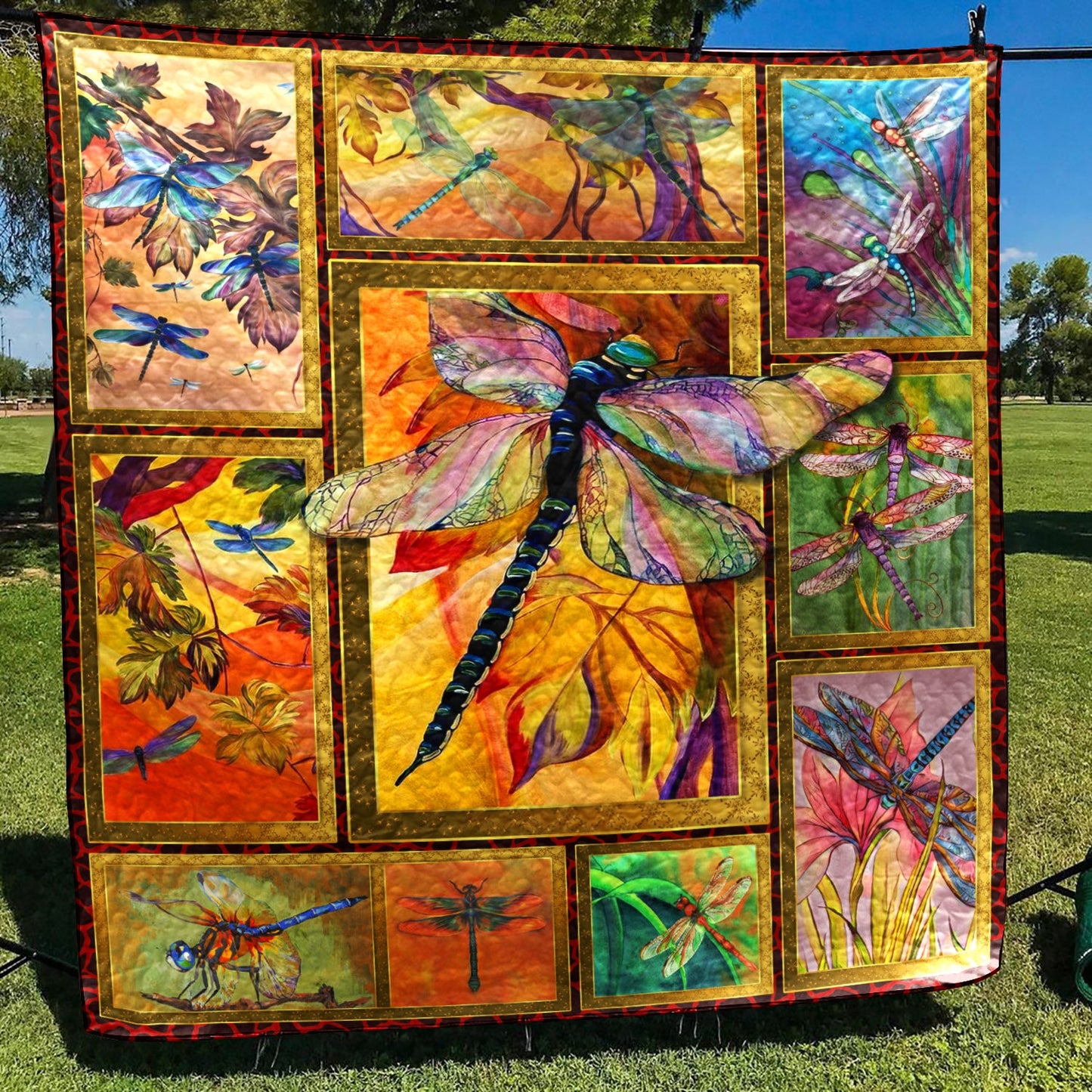 Dragonfly HM080708 Quilt Blanket