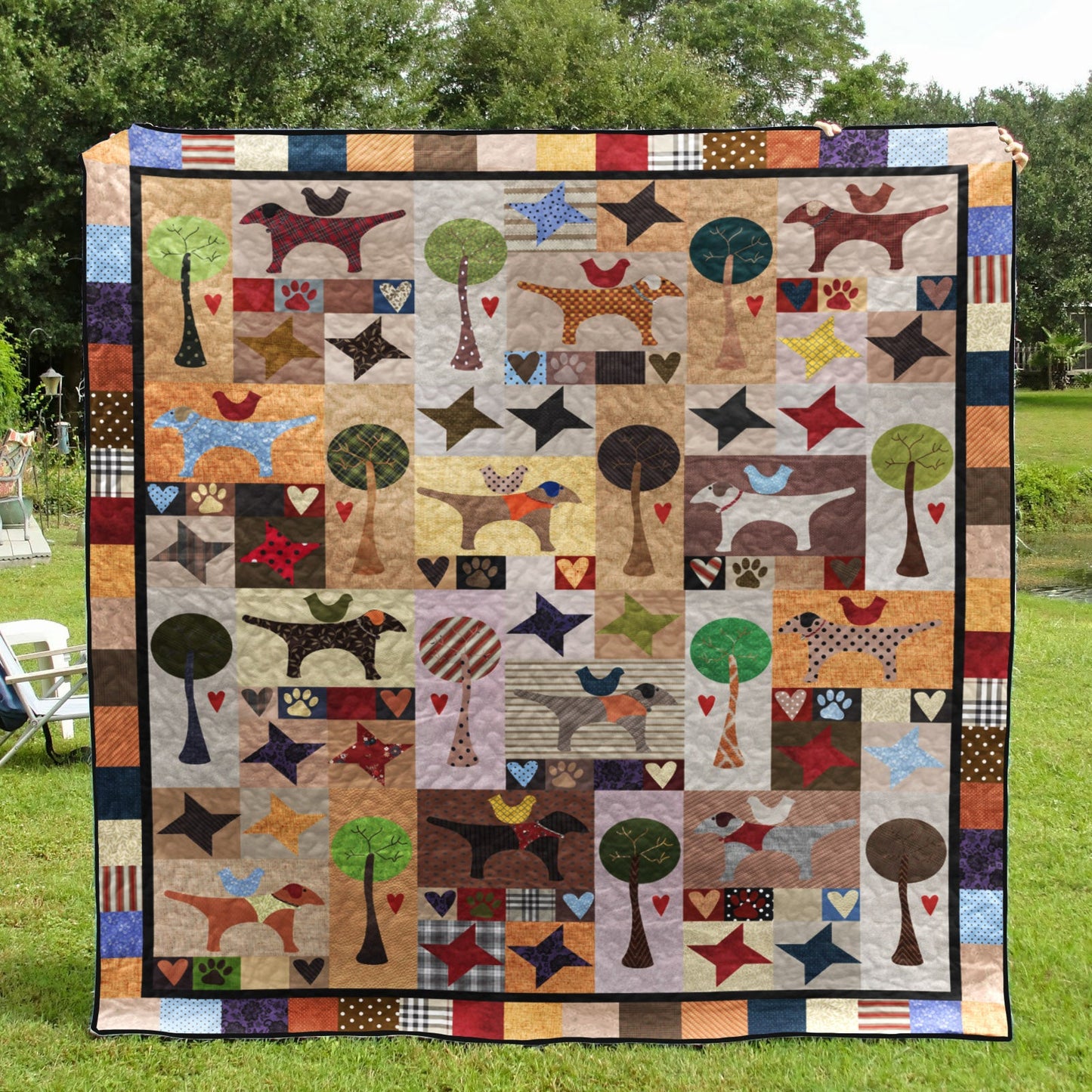 Dogs CLA020704 Quilt Blanket