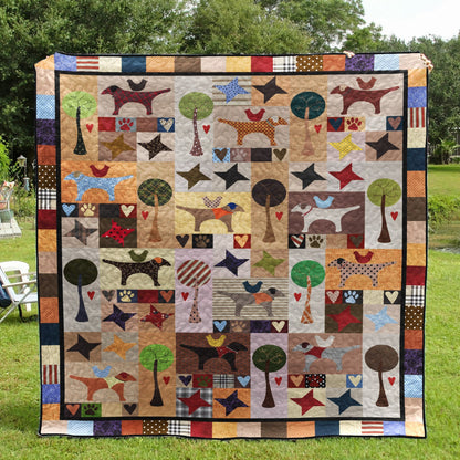 Dogs CLA020704 Quilt Blanket