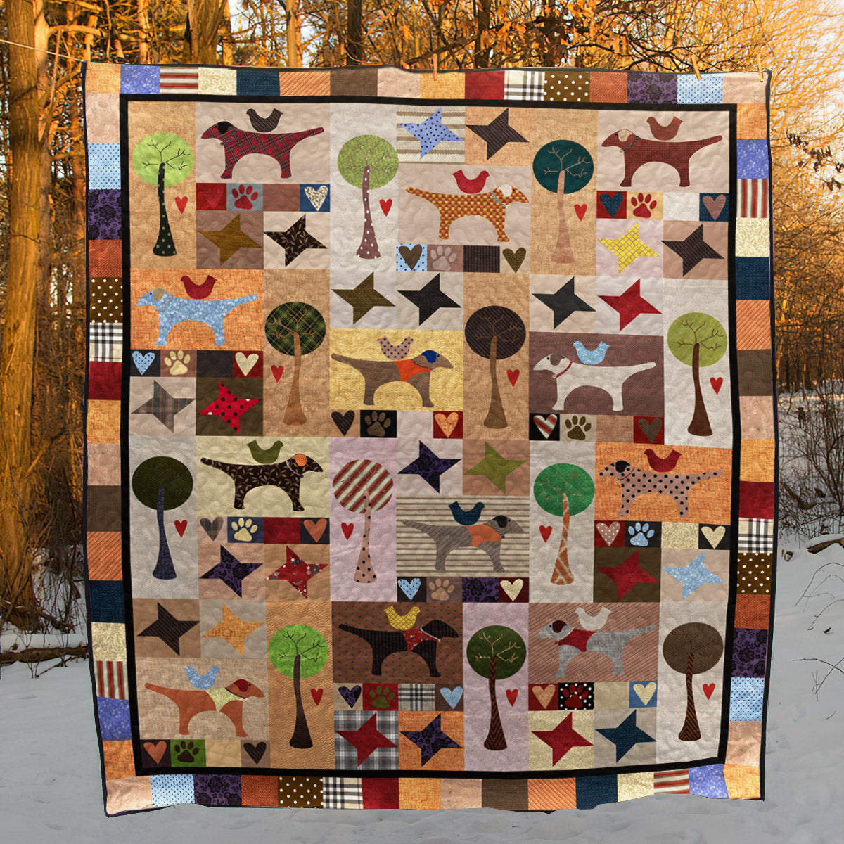 Dogs CLA020704 Quilt Blanket