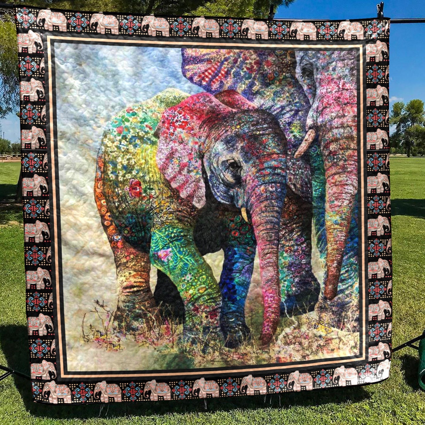 Elephant YE090702A TBG Quilt Blanket