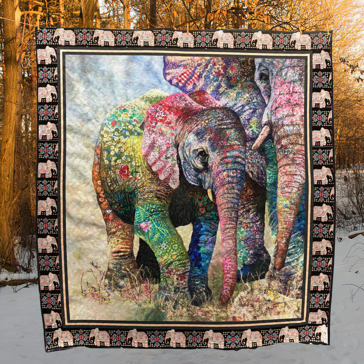 Elephant YE090702A TBG Quilt Blanket