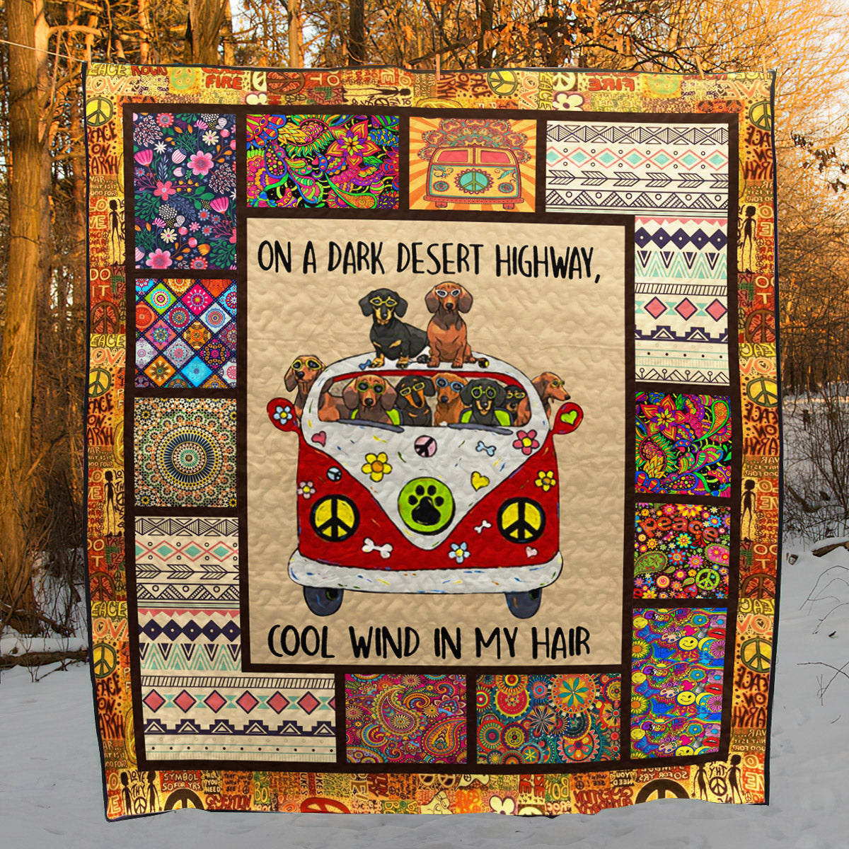 Hippie BI090702B TBG Quilt Blanket