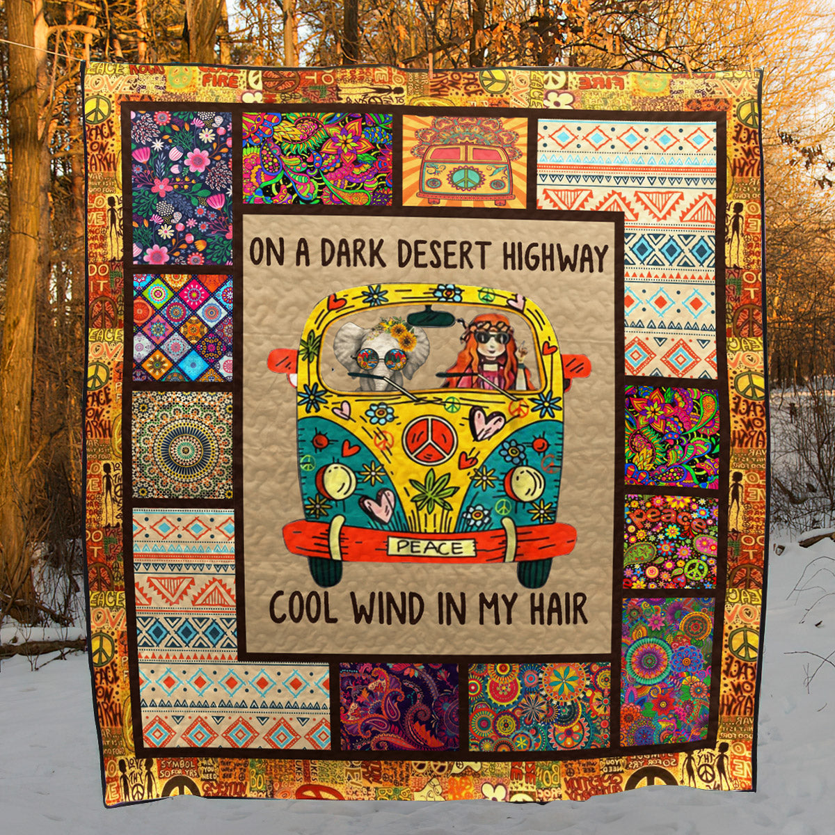 Hippie BI090720B TBG Quilt Blanket