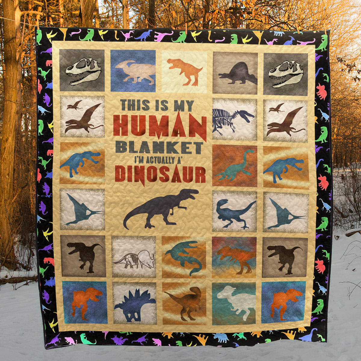 I Am Actually A Dinosaur CLT180632 Quilt Blanket