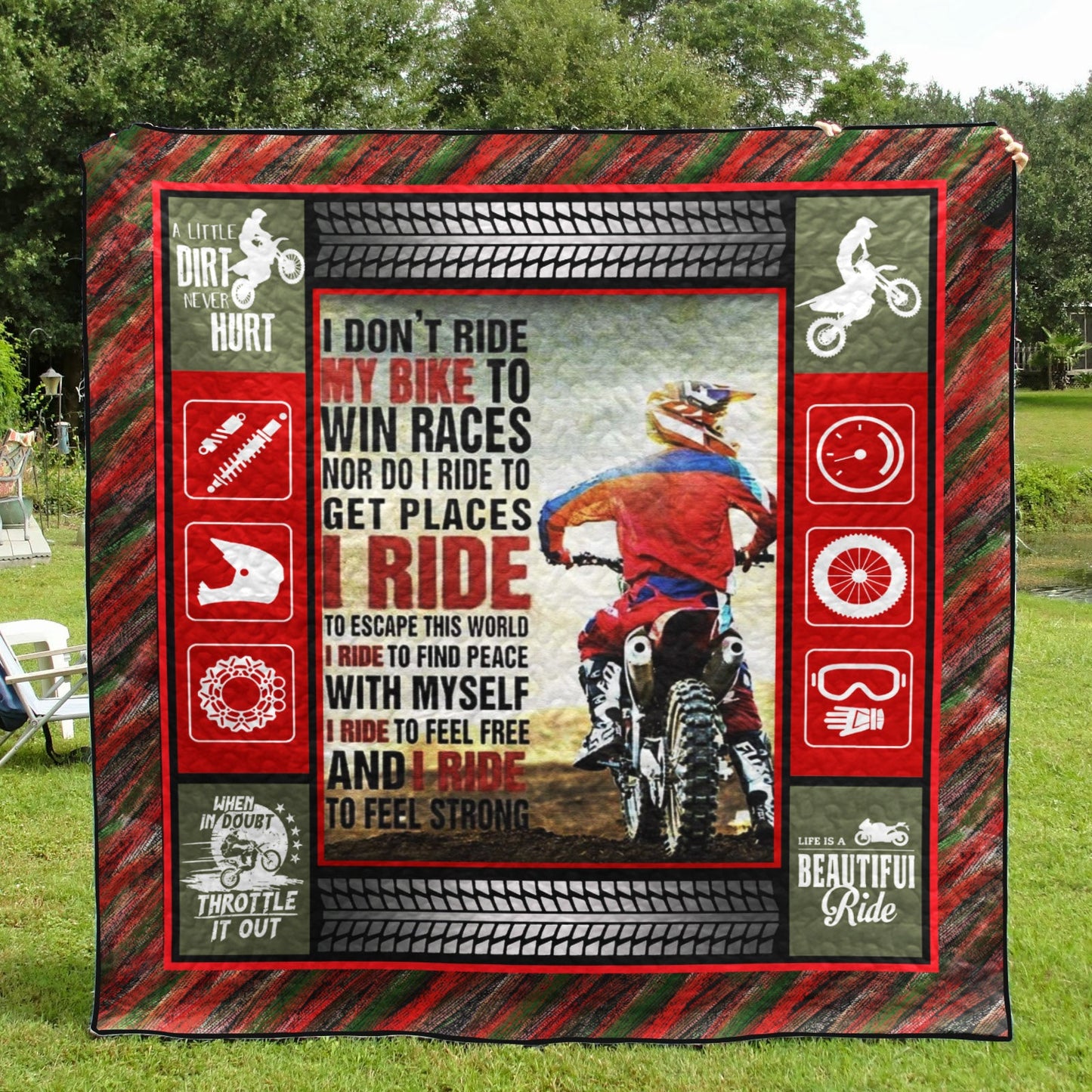 Motocross BI100704B TBG Quilt Blanket