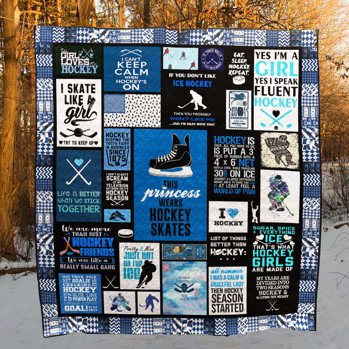 Hockey Princess CLD150682 Quilt Blanket