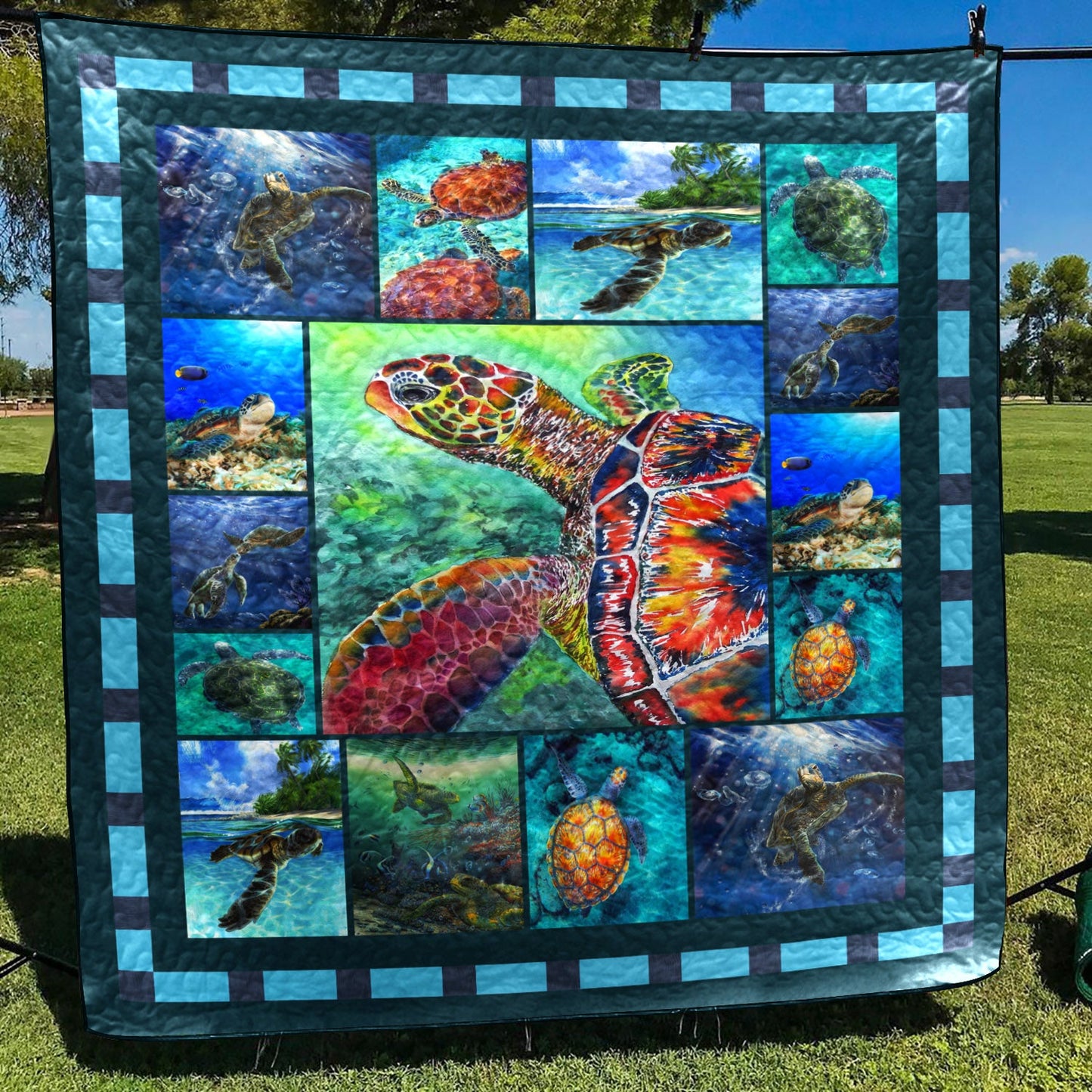 Sea Turtle CLT150658 Quilt Blanket