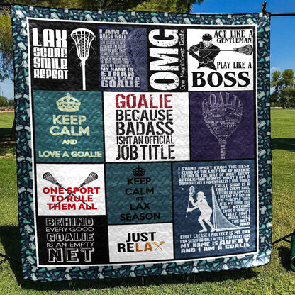 Goalie Because Lacrosse Men PK280512 Quilt Blanket