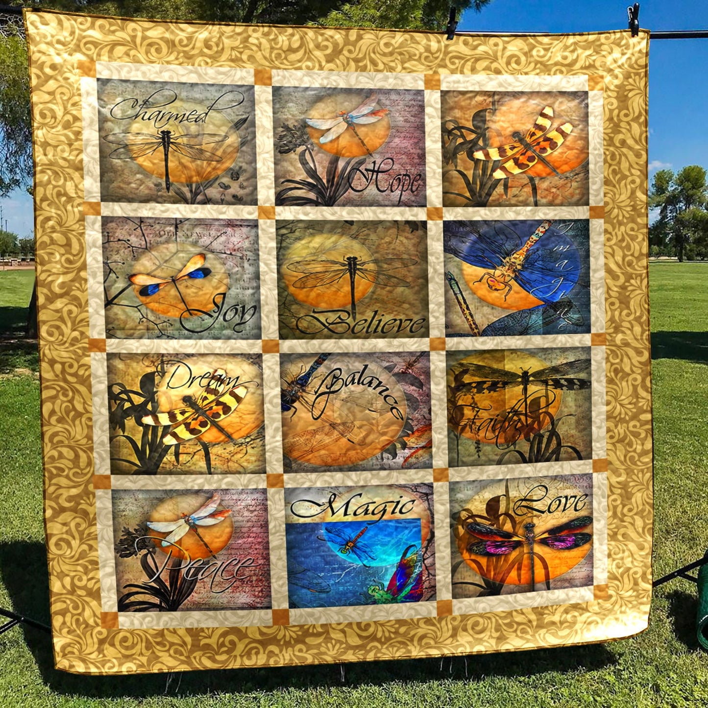 Dragonfly HM130721 Quilt Blanket