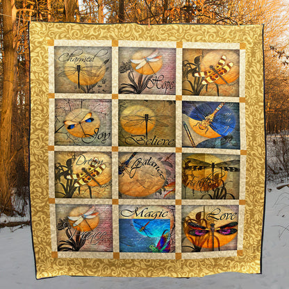 Dragonfly HM130721 Quilt Blanket
