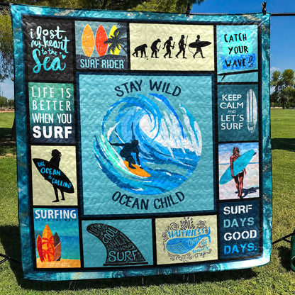 Surfing NG160707B TBG Quilt Blanket