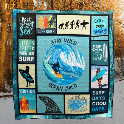 Surfing NG160707B TBG Quilt Blanket