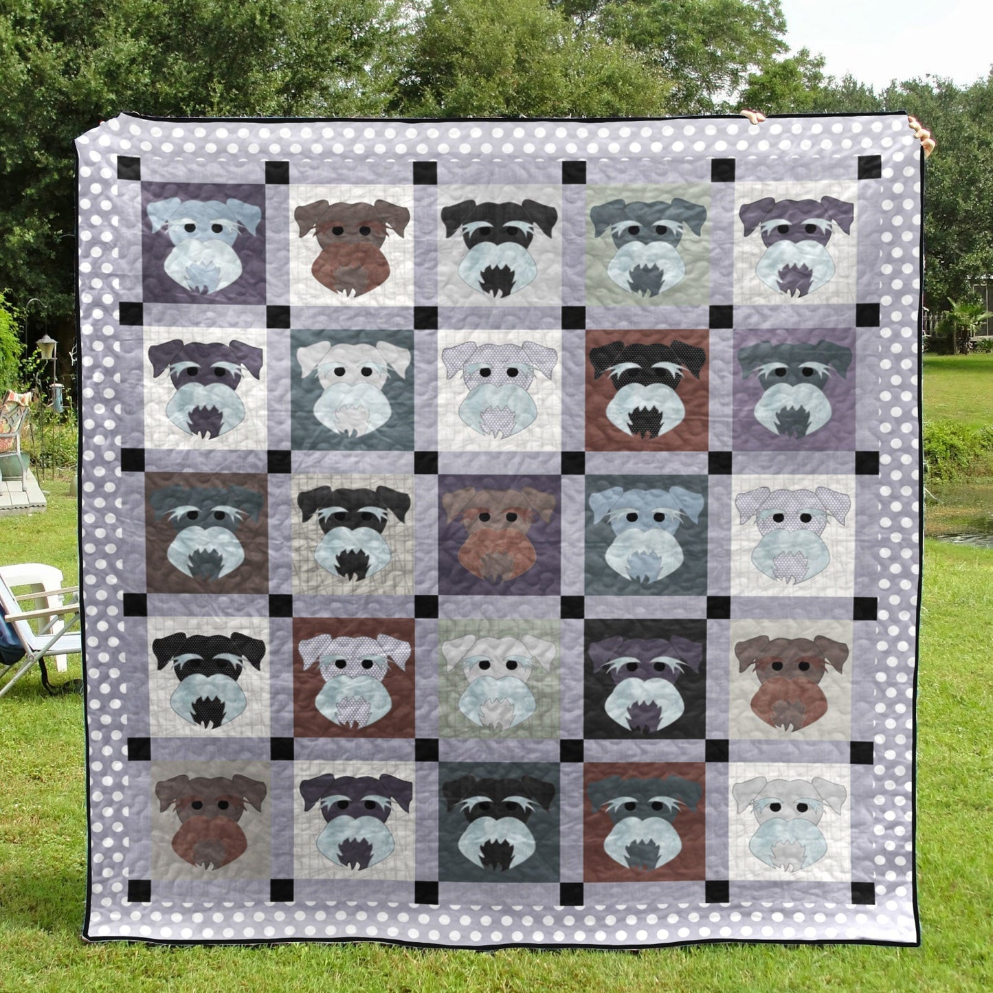 Miniature Schnauzer NN160717 Quilt Blanket