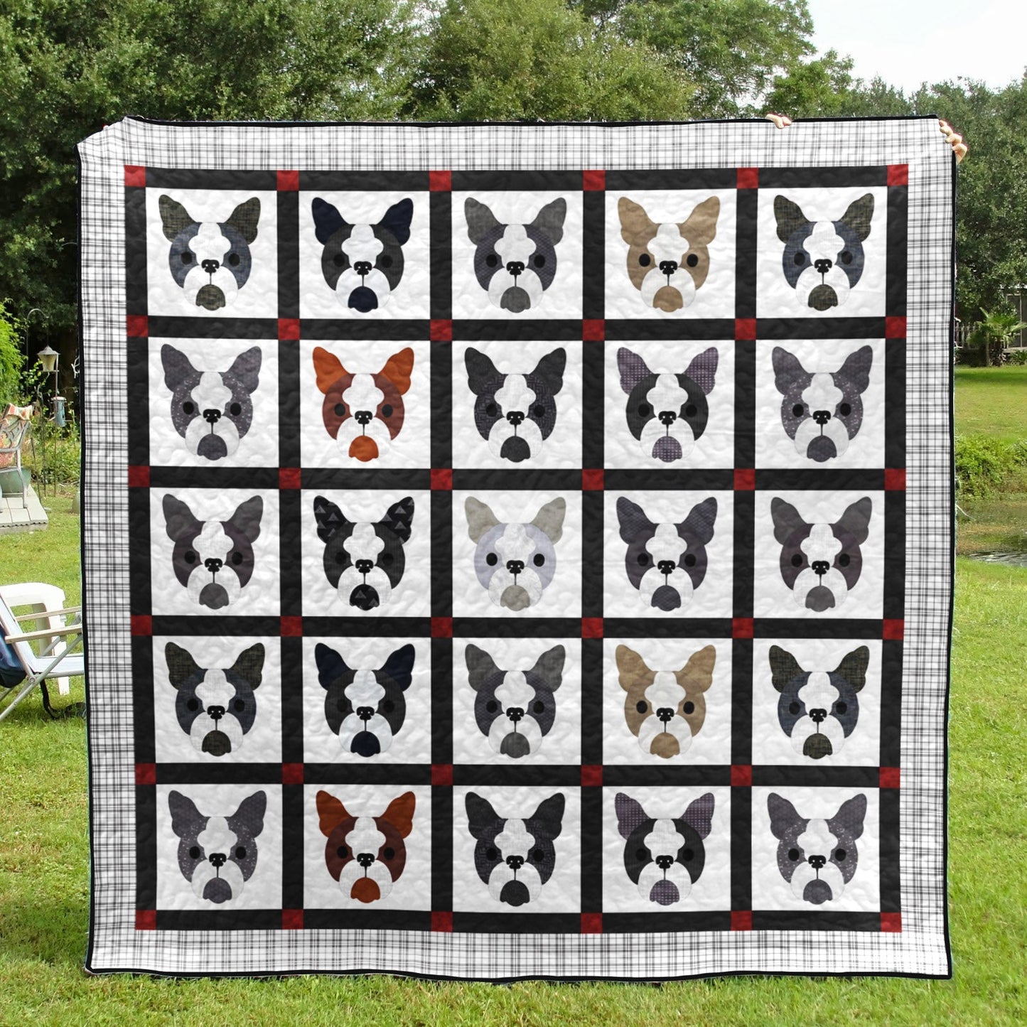 Boston Terrier HM160704 Quilt Blanket