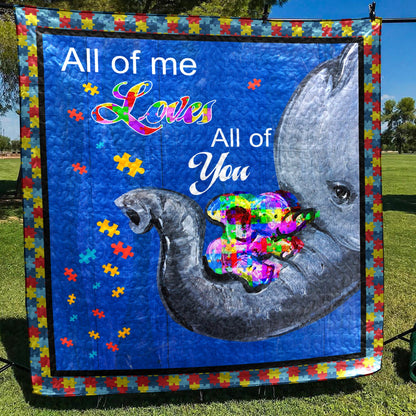 Elephant Autism NN170714 Quilt Blanket
