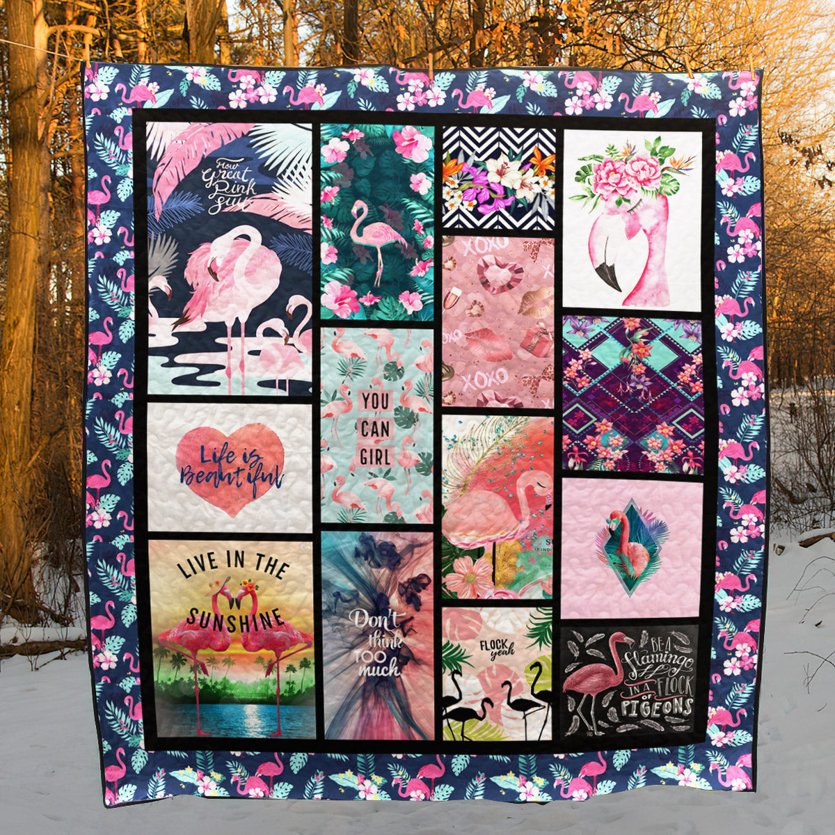 Flamingo CLM030722 Quilt Blanket