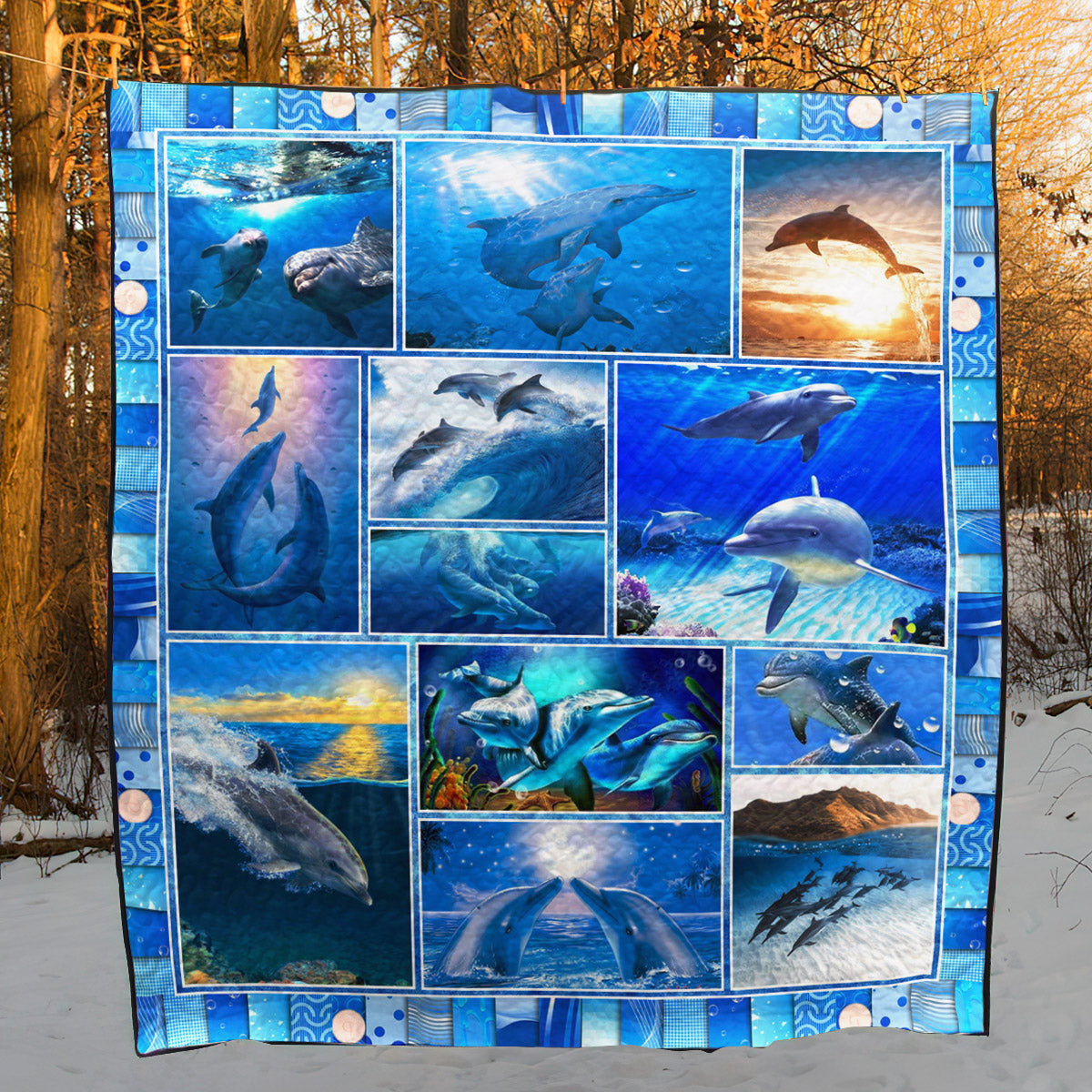 Dolphin CLH0612302Q Quilt Blanket