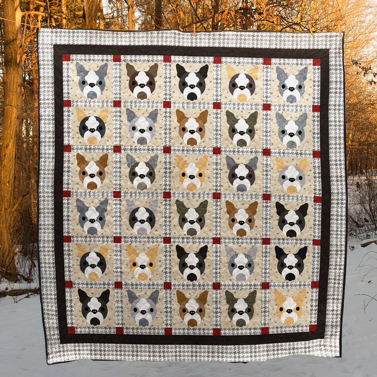 Boston Terrier BT180702 Quilt Blanket