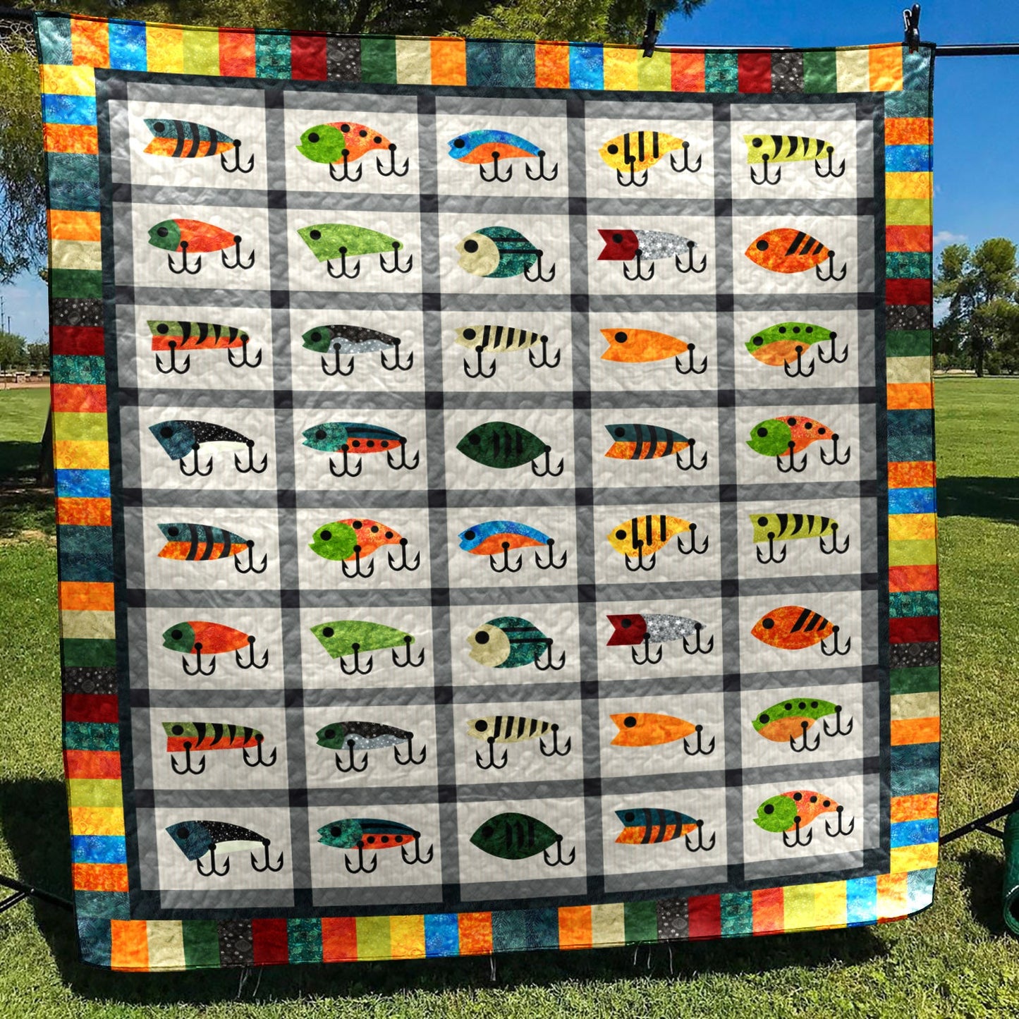 Fishing HN180706 Art Quilt