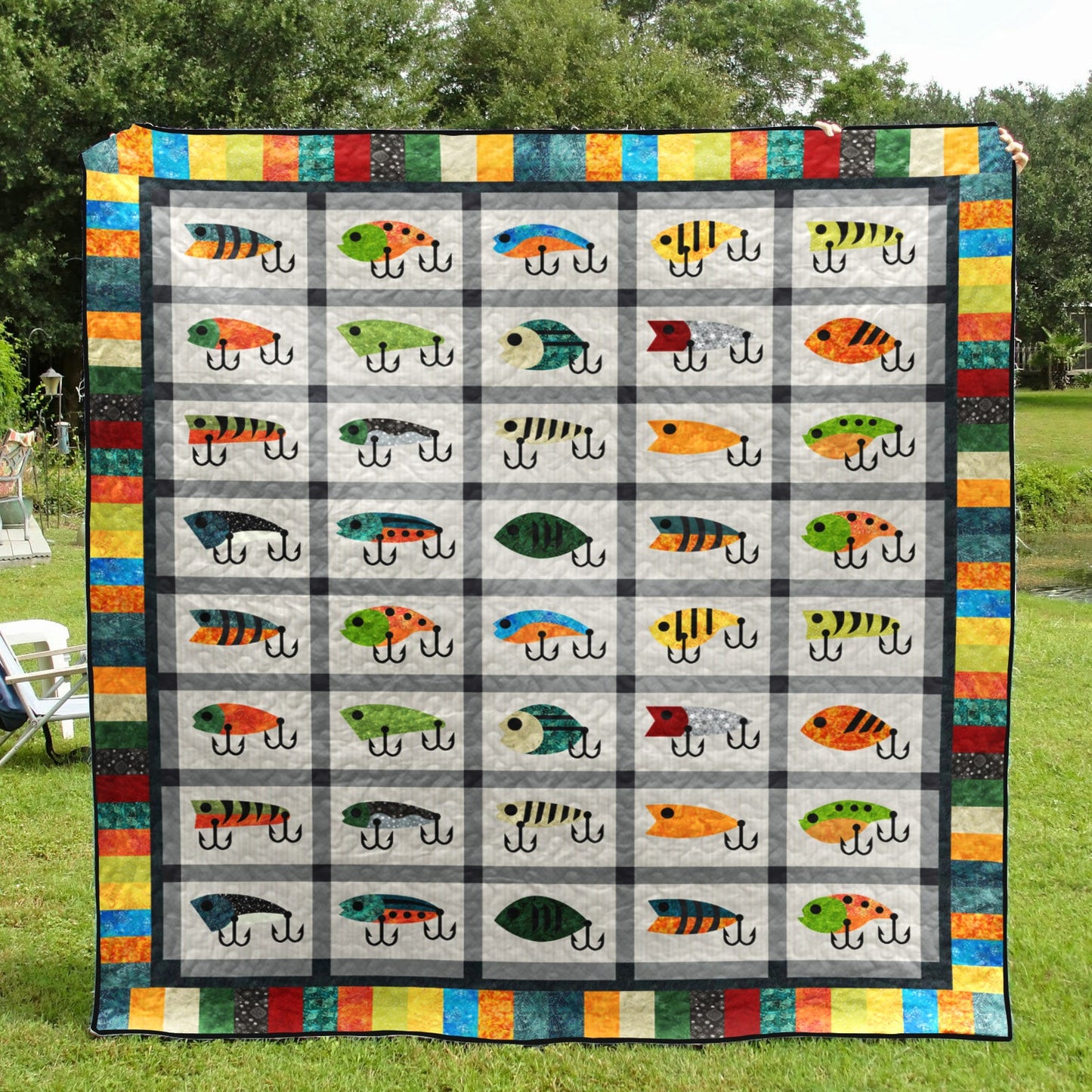 Fishing HN180706 Art Quilt