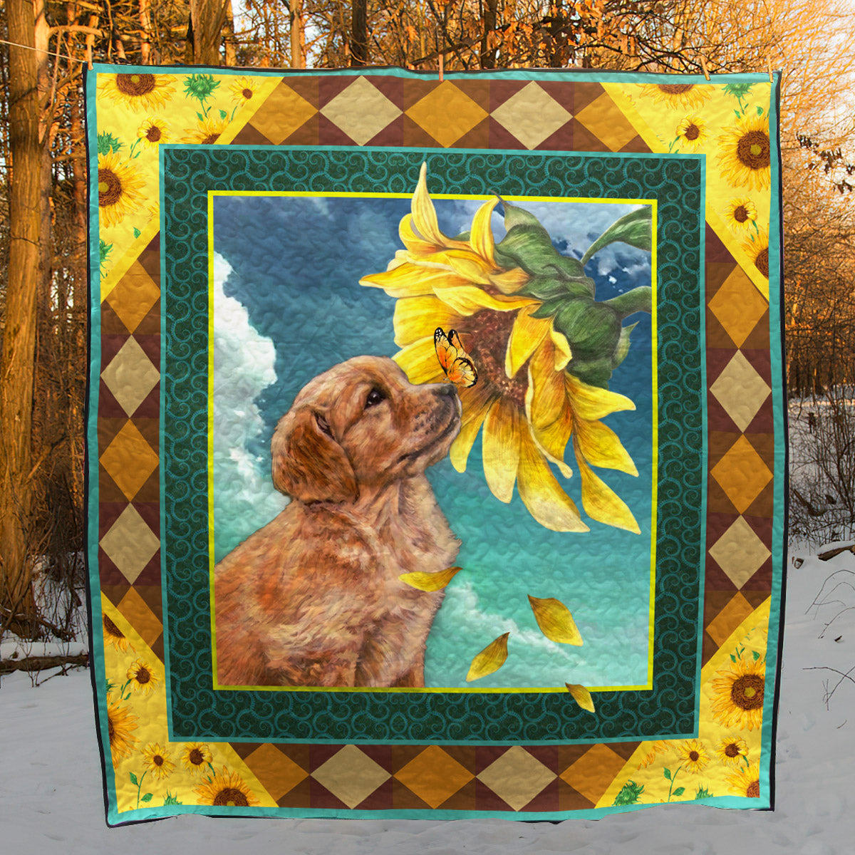 Golden Retriever TN190705B Quilt Blanket