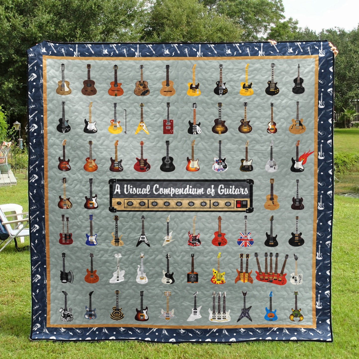 Guitar HN190707B Quilt Blanket