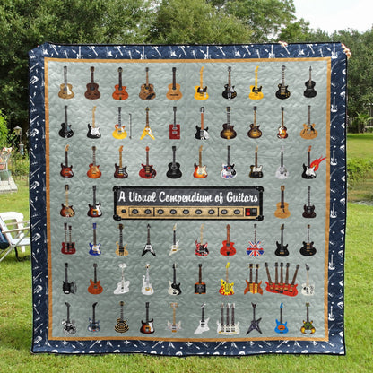 Guitar HN190707B Quilt Blanket