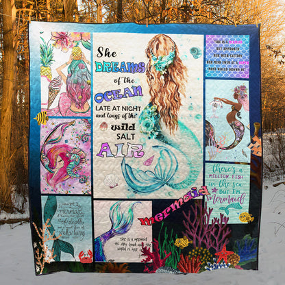 Mermaid QH220704B TBG Quilt Blanket