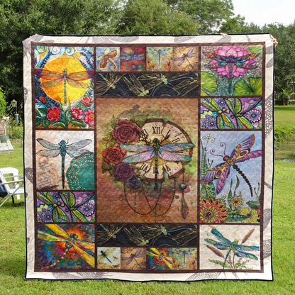 Dragonfly CLD180734 Quilt Blanket