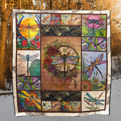 Dragonfly CLD180734 Quilt Blanket