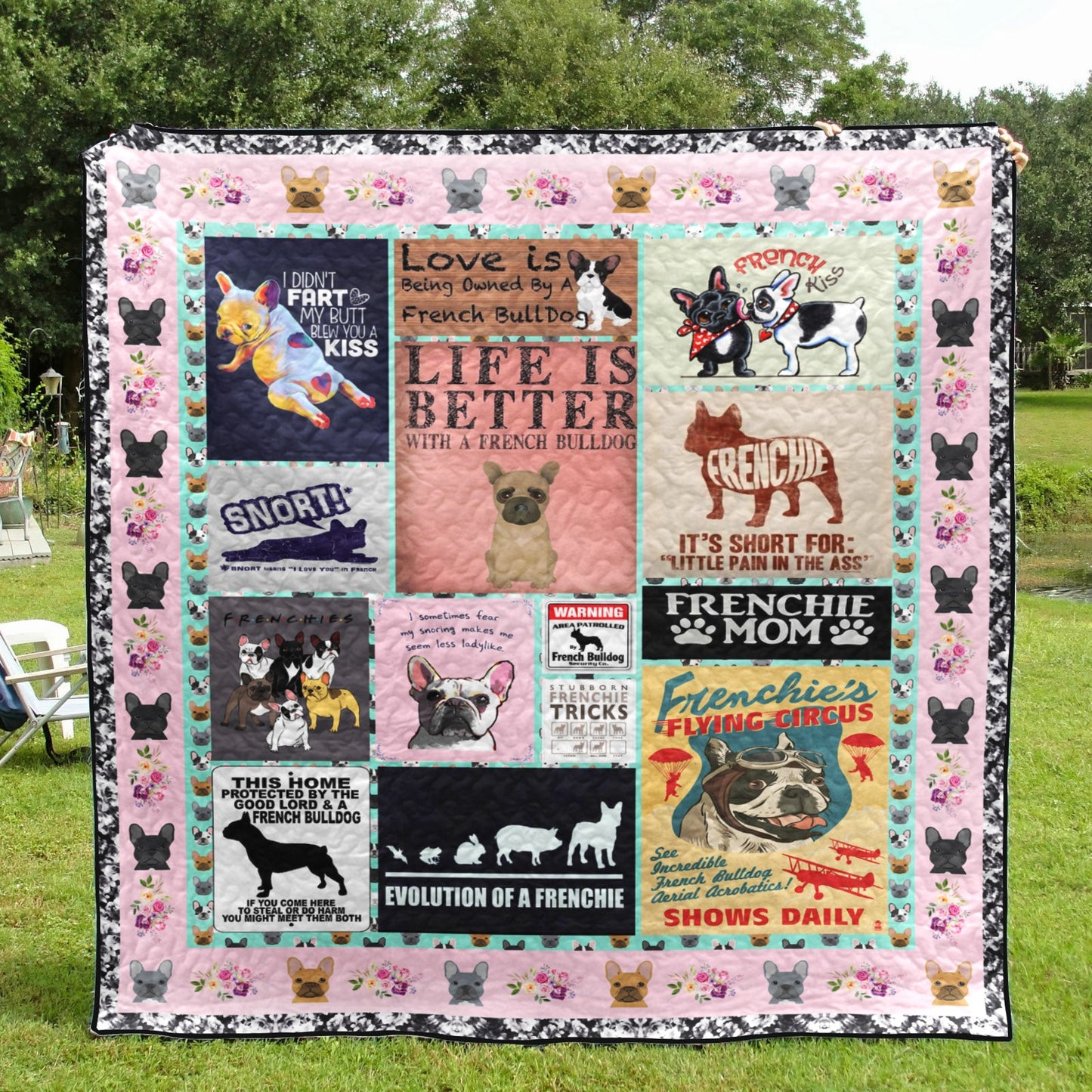 Life Is Better With A French Bulldog CLT180639 Quilt Blanket