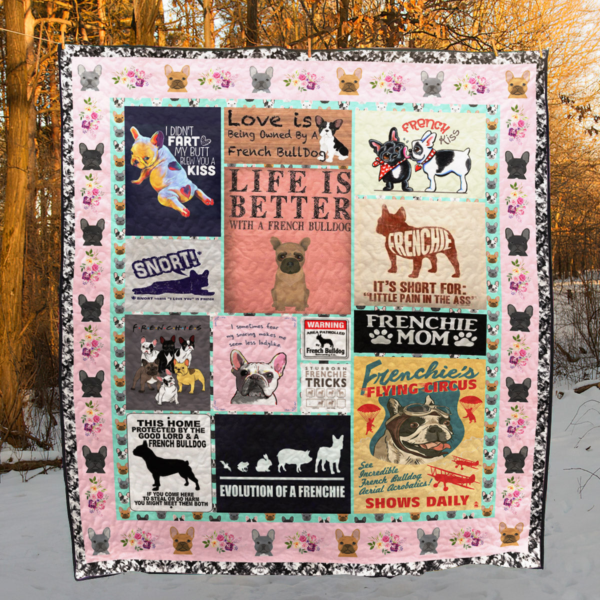 Life Is Better With A French Bulldog CLT180639 Quilt Blanket