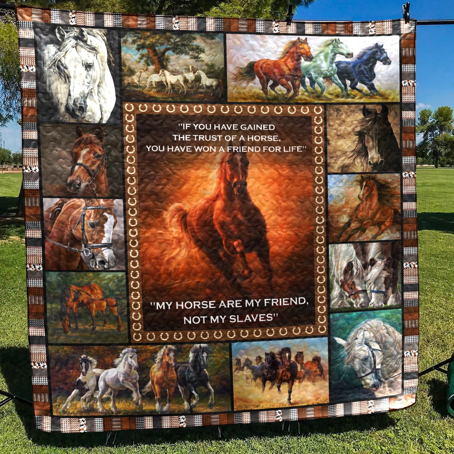 Horse HN230713B Quilt Blanket