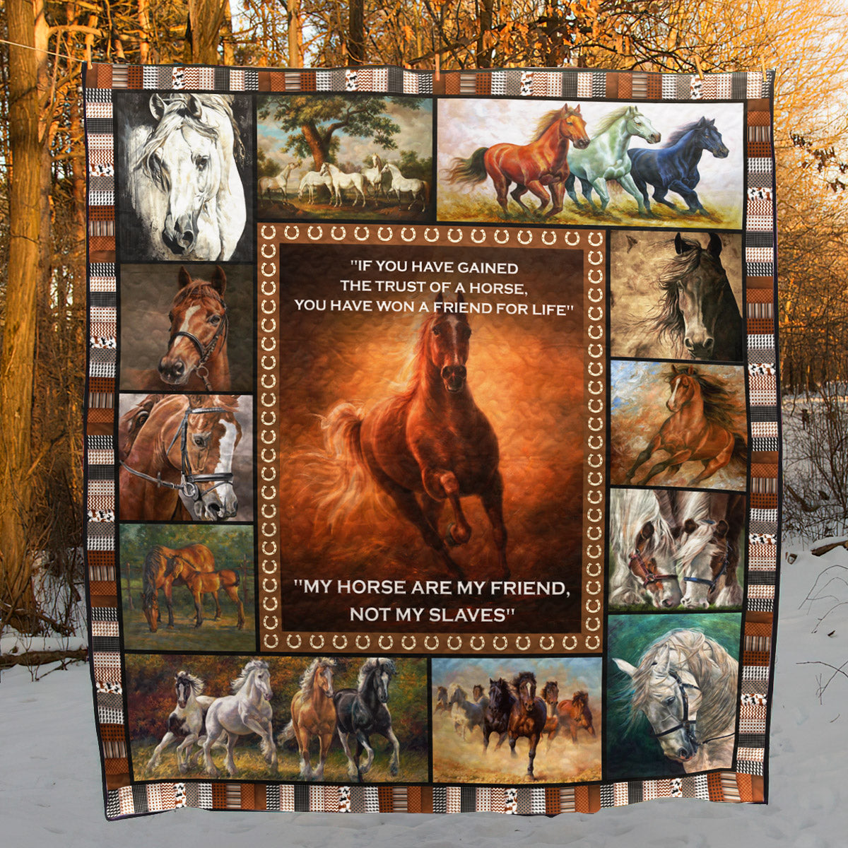 Horse HN230713B Quilt Blanket