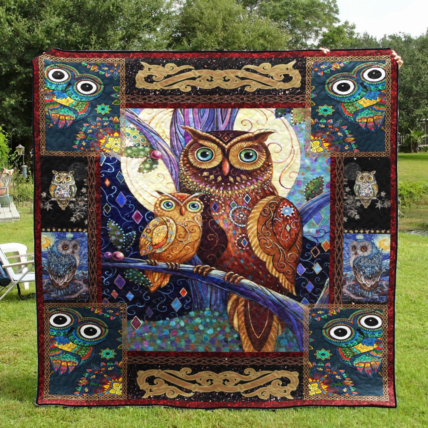 Owl BT230723B Quilt Blanket