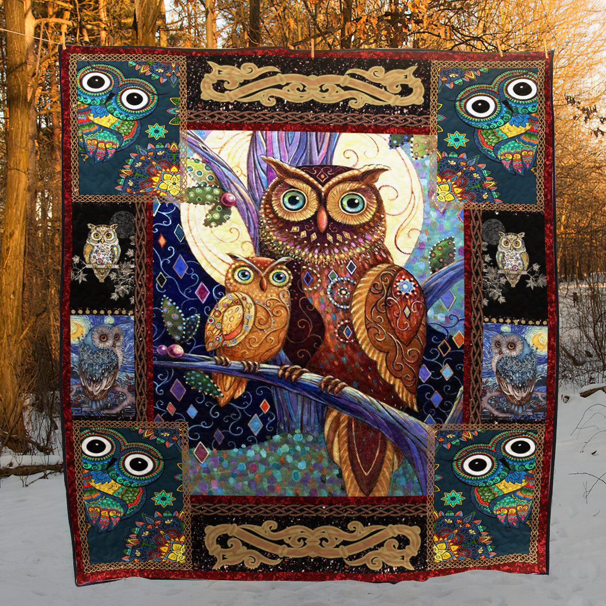 Owl BT230723B Quilt Blanket