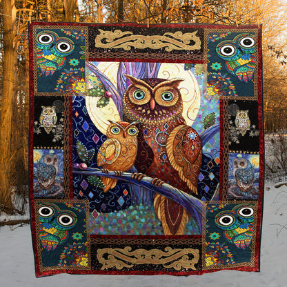 Owl BT230723B Quilt Blanket